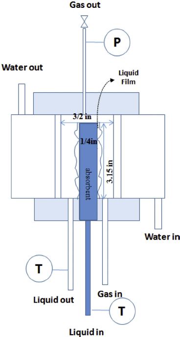 Detailed View Of The Wetted Wall Column Download Scientific Diagram