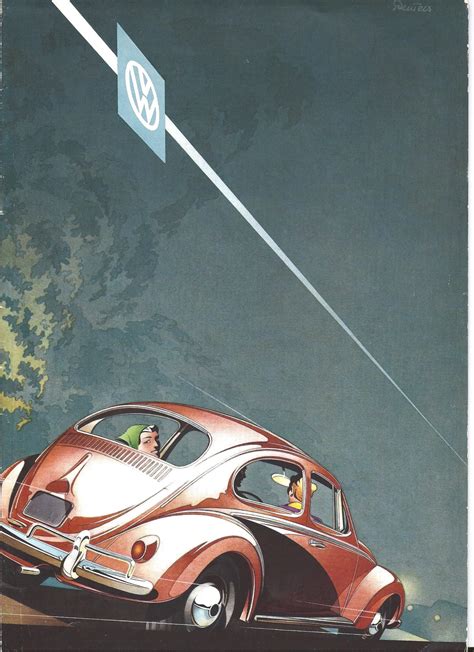 1958 Volkswagen Brochure Cover Volkswagen Beetle Volkswagen Vw Beetles