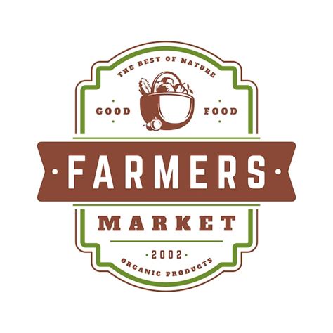 Premium Vector Farmers Market Logo Template Vector Illustration