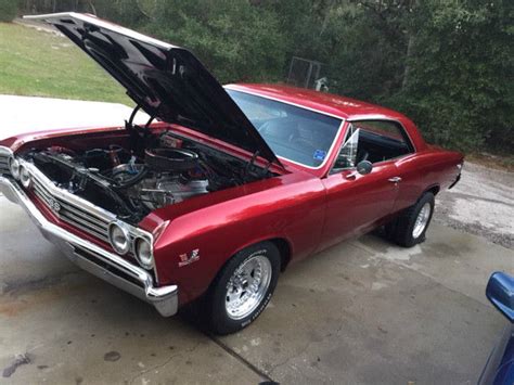 Chevrolet Chevelle 1967 Candy Apple Red With Ghost Flames For Sale 67