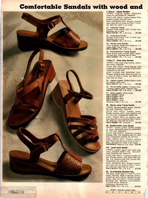 Late 70s Fashion Womens Shoes From The 1979 Sears Catalog Women