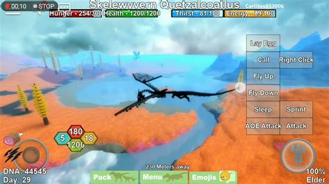 Dinosaur Simulator Using Skelewyvern Quetzalcoatls Youtube