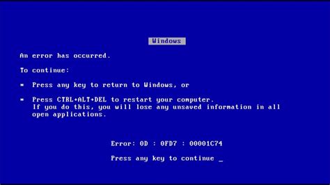 The Evolution Of Bsod Blue Screen Of Death Youtube