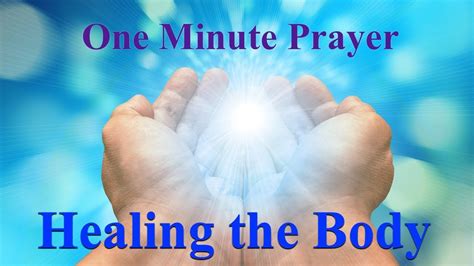 One Minute Prayer For Healing The Body YouTube