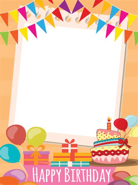 Download HD Frame Happy Birthday Png Png Transparent Library Happy Birthday Frame Png