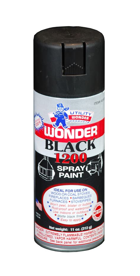 Wonder Black 1200° High Temperature Spray Paint Jansan And Industrial