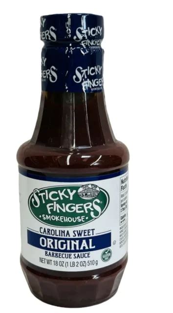 Sticky Fingers Smokehouse Carolina Sweet Flavored Barbecue Sauce Bbq 18 Oz 646 Picclick