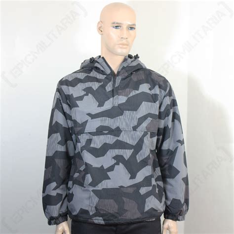 Splinter Night Camo Combat Anorak Lightweight Lined Hooded Mens Coat