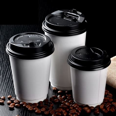 Paper Coffee Cups With Lids Filehot Stopper In The Lid Of A Paper