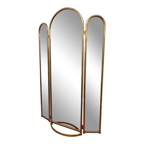 Thus, you can easily enjoy a different look at various angles. 1970's Vintage Jb Ross Full Length Brass Tri Fold Mirror ...