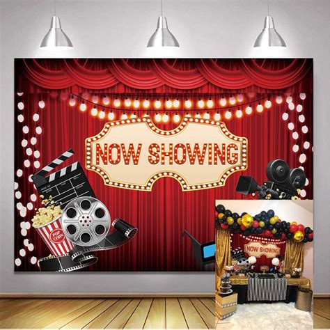 Amazon Com BINQOO 7x5ft Movie Night Backdrop For Birthday Party Movie