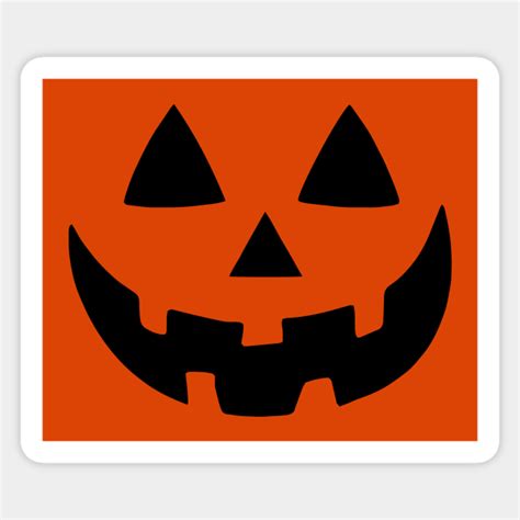 Halloween Pumpkin Face Halloween Pumpkin Face Sticker Teepublic
