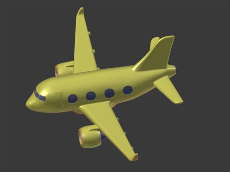 Cartoon Airplane 3d Model 24 Blend Fbx Obj Free3d