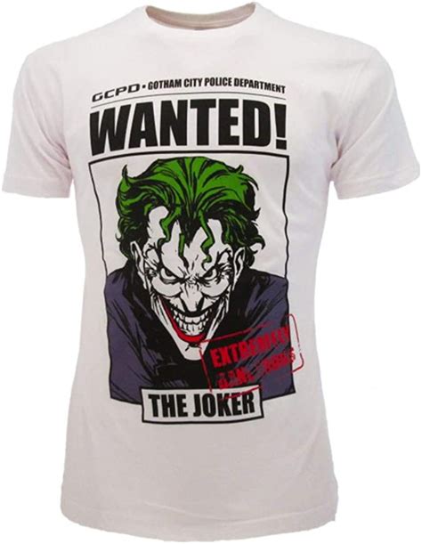 T Shirt Joker Wanted Originale Batman Ufficiale Maglia Maglietta