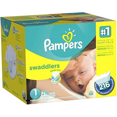 Pampers Swaddlers Disposable Diapers Newborn Size 1 8 14 Lb 216 Count