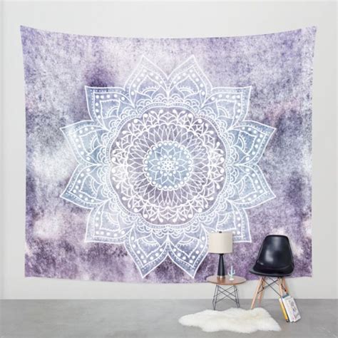 Deep Purple Mandala Bohemian Wall Tapestry Etsy
