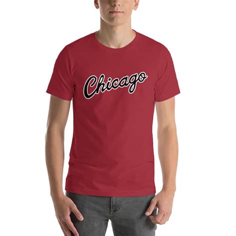 Chicago Bulls Shirt Script Logo Red T Size Xs S M L Xl 2xl 3xl Etsy