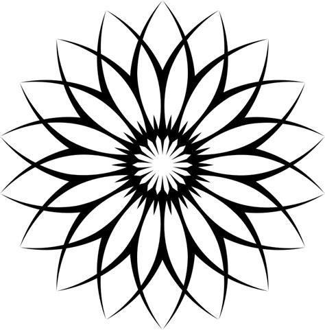 Want to discover art related to flowerpng? Clipart - Flower Line Art 3