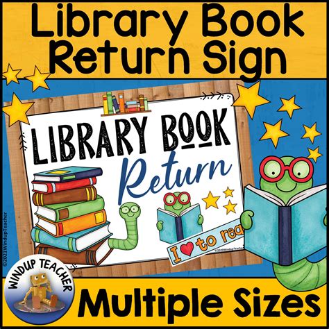 Library Book Sign To Return Books Made By Teachers