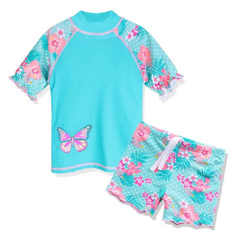 Spandex Costume Tfjh E Girls Two Piece Swimwear Butterflyflower Dots