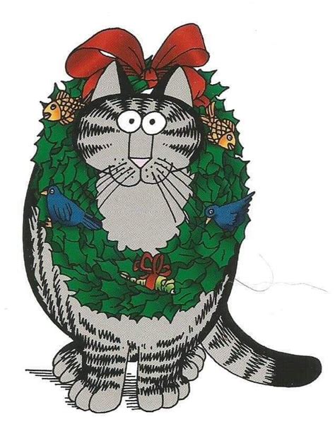 Pin By Jo Allen On Meowy Christmas 3 Kliban Cat Cat Art