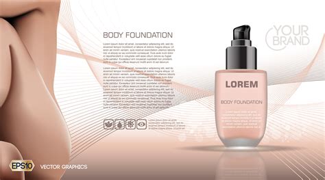 Give your skin some extra love with a new skincare routine! Vector skin care and body foundation ~ Product Mockups ...