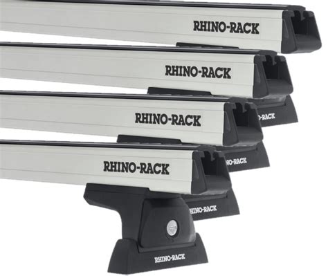 Rhino Rack Ja8935 Heavy Duty Bars Silver Rlt600 4 Bar System Roof Rack