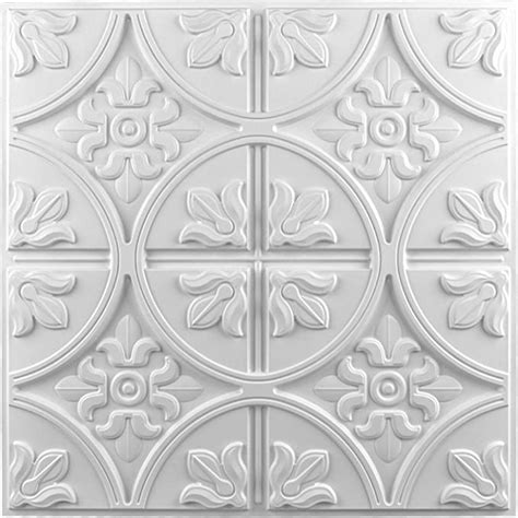 Amazon Art3d ドロップ天井タイル 2x2 接着式天井パネル ファンシークラシックスタイル ホワイト タイル