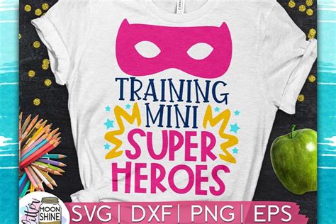 Training Mini Superheroes Svg Dxg Png Eps Cutting File