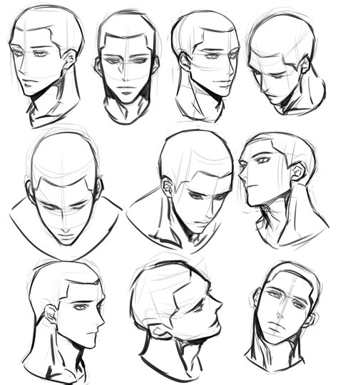 Anime Head Drawing Reference Images From The Head Pose Image Database