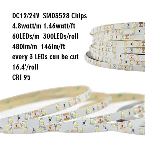 Single Row Series Dc1224v 3528smd 300leds Flexible Led Strip Lights