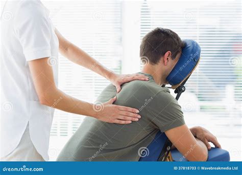 Physiotherapist Giving Massage To Man Stock Image Image Of Healthcare Health 37818703