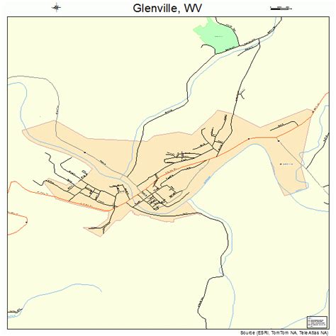 Glenville West Virginia Street Map 5432044