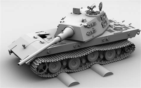 The Partly Completed Super Heavy Tank The E 100 Tiger Maus