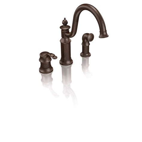 Buy products such as ultra faucets uf11245 bronze single handle kitchen faucet with side spray at walmart and save. View 6 of Moen S711ORB Moen S711ORB Waterhill One-Handle ...