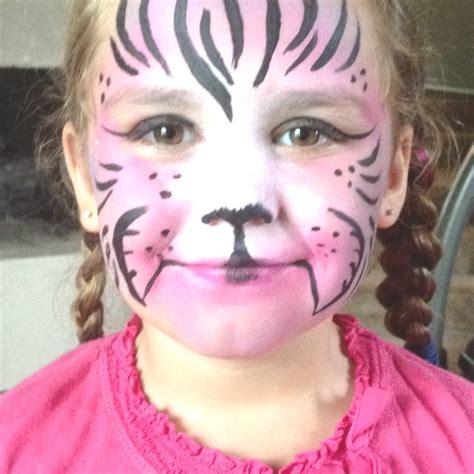 Face Paint Pink Tiger Face Painting Tiger Carnival Pink Random