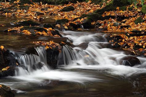 New England Fall Foliage And Waterfall Cascades Photograph By Juergen