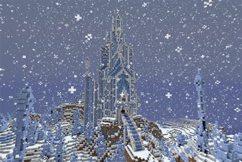 Elsas Ice Castle From Disneys Frozen Movie Dl Minecraft Map