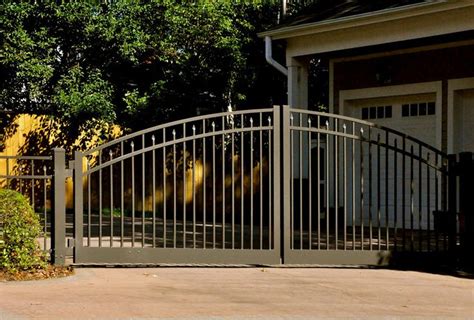 Custom Style C Bronze Rainbow Arch Double Driveway Gate Estate Gates