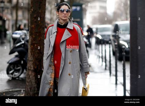Street Style Deborah Reyner Sebag Arriving At Nina Ricci Fall Winter