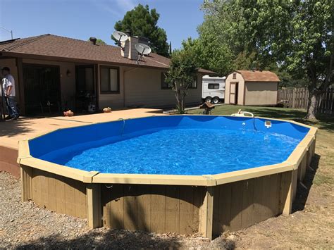 16x24 Above Ground Pool Liner Installation In Red Bluff Ca — Above