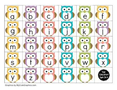 Review our privacy policy for details or change your cookies preferences. Printable Owl Themed Alphabet Game for Preschoolers