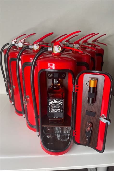 Novelty Upcycled Fire Extinguisher Mini Bar Recycle Man Cave T Benches And Trunks Home And Living