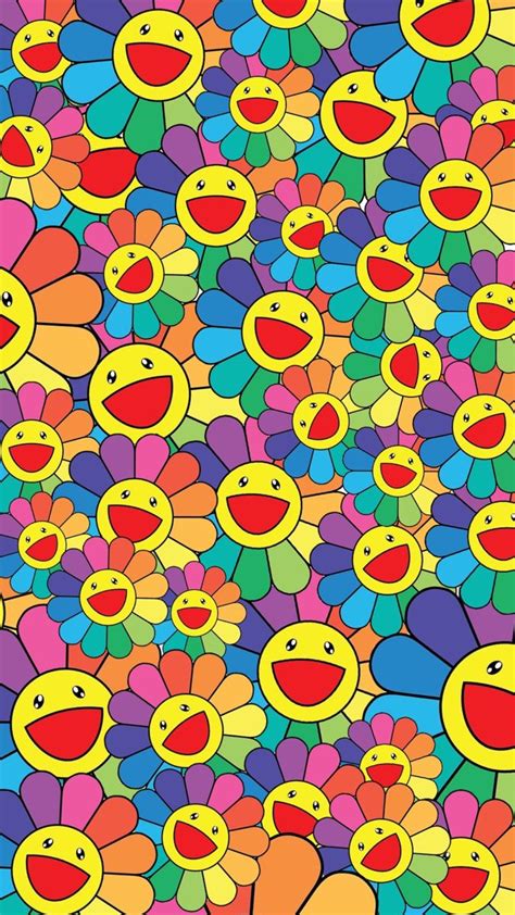 Murakami Flower Wallpaper By Ferhunde Murakami Flower Retro