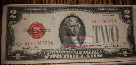 Series 1928 G F D 2 Dollar Bills