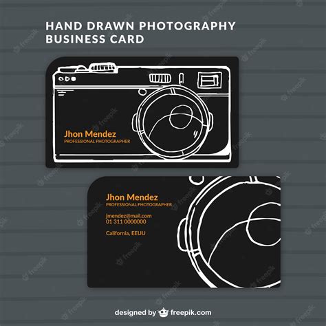 Premium Vector Hand Drawn Photo Studio Card