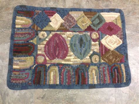 Blue Sam Adaptation Of Antique Rug Hooked With Diane Stoffel