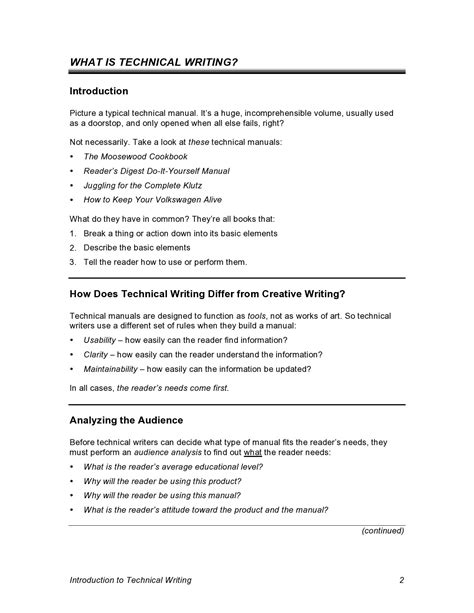 Types Of Technical Writing