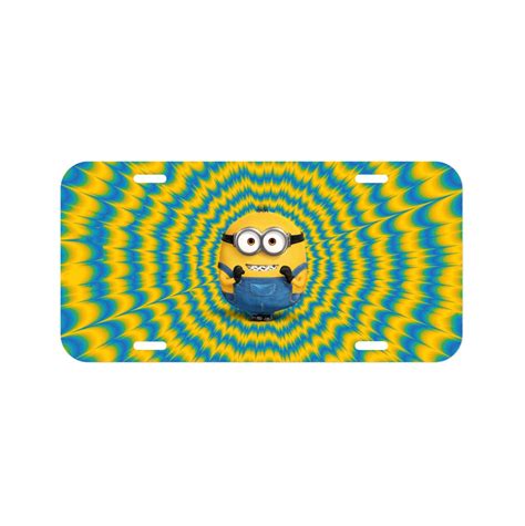 Trippy Minions Minion Despicable Me License Plate For Vehicles Etsy