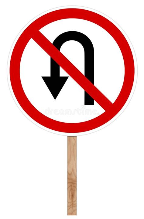 Prohibitory Traffic Sign U Turn Forbidden Stock Photo Image Of